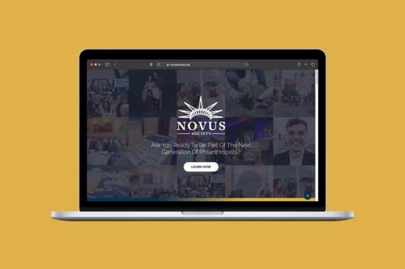 Screenshot of Novus Society Site