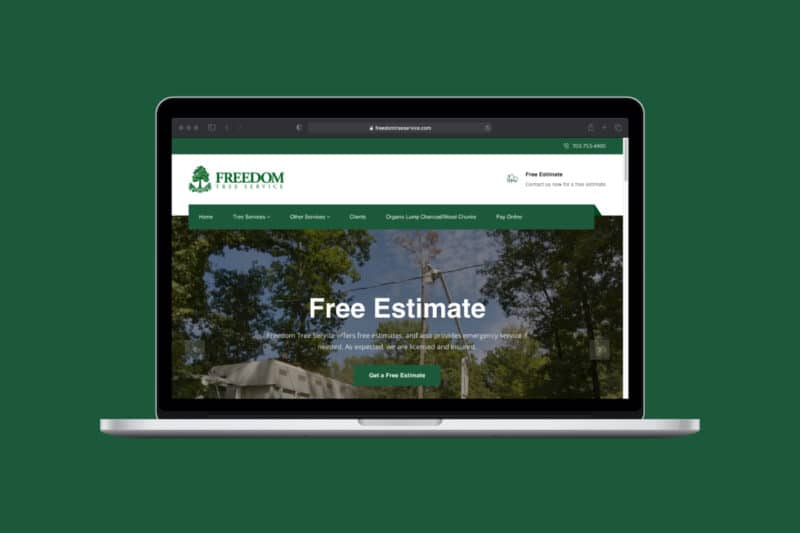 Screenshot of Freedom Tree Service